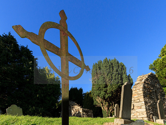 A cross at Old Rathmichael Church.